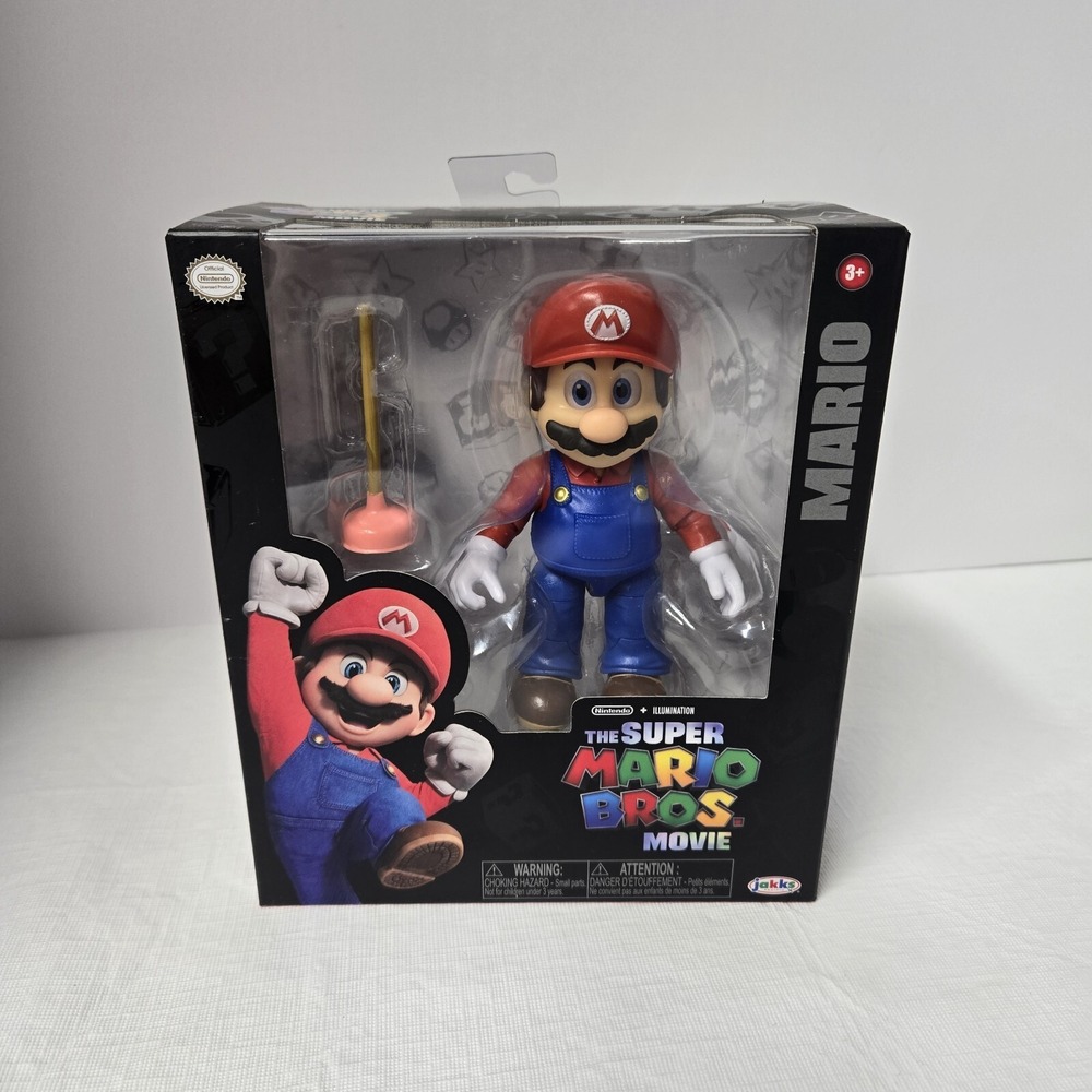 Super Mario Bros Movie 5" Mario Figure Jakks Nintendo NEW in‎ Box! Video Game
